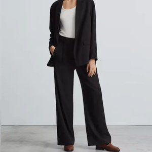 NWT Everlane The Way High Drape Pant / 0 / Black